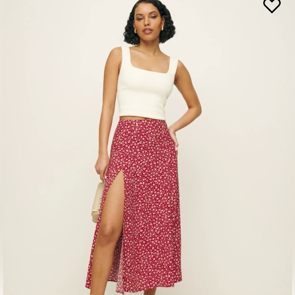 Reformation Midi Skirt (Size 0)